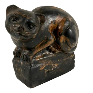 Mystical Creature of the Ancient Cat in Clay, China 1880