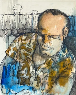 1966 Painting of a Man by Riette