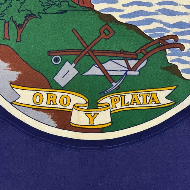 Late 20th Century Vintage Cotton State Flag of Montana For Sale - Image 5 of 6