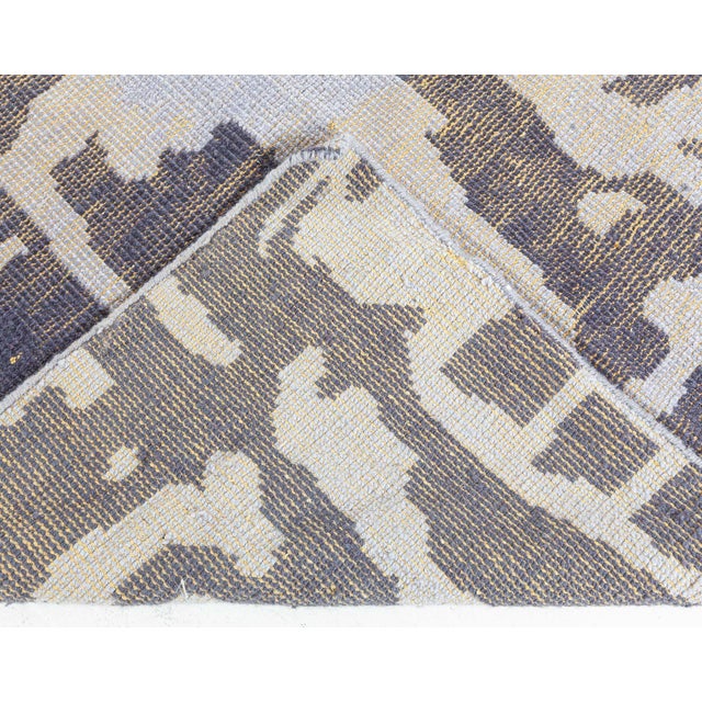 Textile Contemporary Abstract Blue Purple Flat Weave Rug by Doris Leslie Blau For Sale - Image 7 of 7