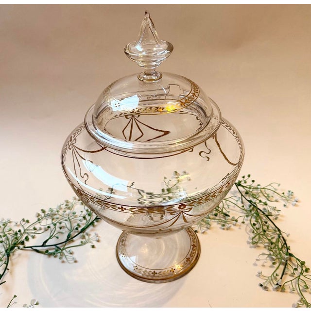 Antique Art Nouveau Glass Bowl, 1890s For Sale - Image 3 of 8