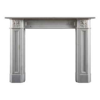 Regency Statuary Marble Fireplace Surround For Sale