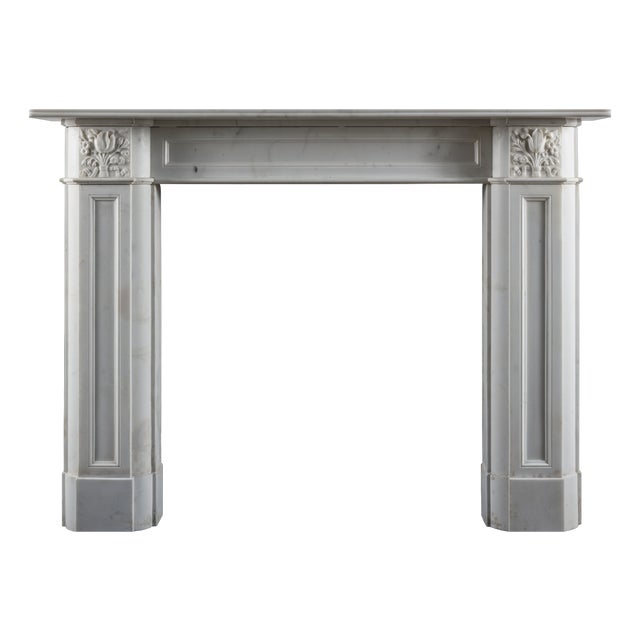 Regency Statuary Marble Fireplace Surround For Sale