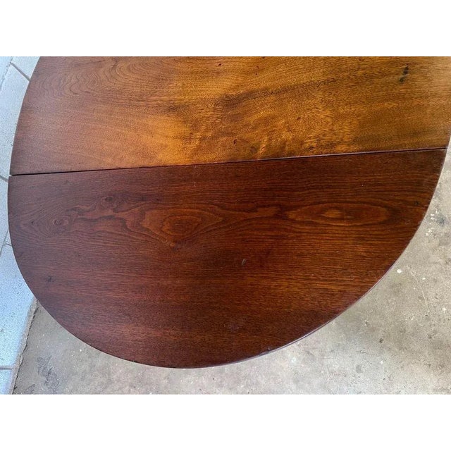 Early 20th Century Antique Federal Style Mahogany Drop Leaf. Side Table on Casters For Sale In Washington DC - Image 6 of 9
