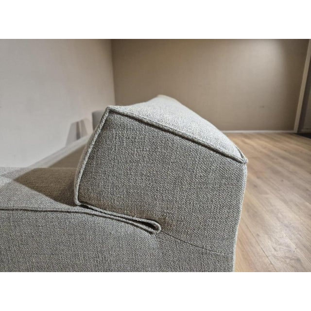 Vintage Three-Seater Sofa in Gray Fabric For Sale - Image 5 of 13