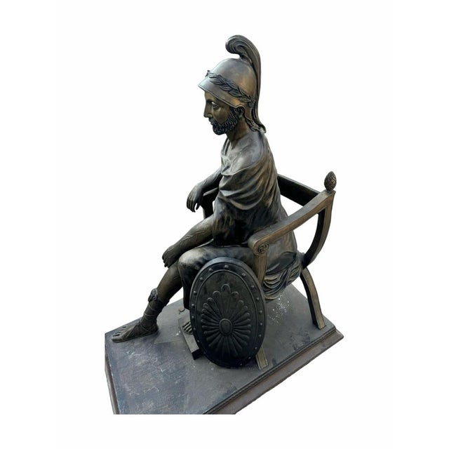 Metal Bronze Roman Sculpture, 1950s For Sale - Image 7 of 12