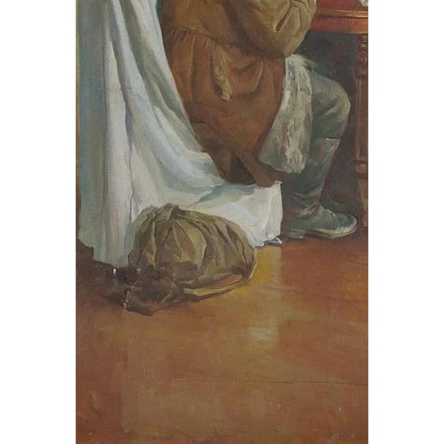 Lenin Portrait, Original Oil Painting, Soviet Socialist Art 148-98 For Sale - Image 4 of 6