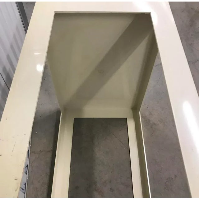 Mid 20th Century Mid 20th Century Vintage Modern Molded Plastic Parsons Table in the Style of Syroco or Kartell For Sale - Image 5 of 7