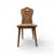 Charming set of 8 wooden chairs with each chair having a unique crest. Exceptional set of eight Belgian wood chairs with...