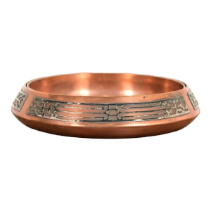 Heintz Arts & Crafts Sterling Silver on Bronze Ashtray or Catchall