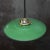 Metal French Pendant Light in Green Enamel For Sale - Image 7 of 8