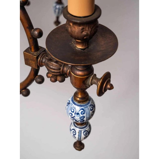Large Antique Delft Chandelier For Sale - Image 14 of 14