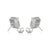 1.23ct Modern Aquamarine & Diamond Double Halo Stud Earrings 14k Gold- 2 Pieces For Sale - Image 10 of 16