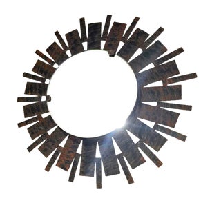 English Brutalist Mirror For Sale