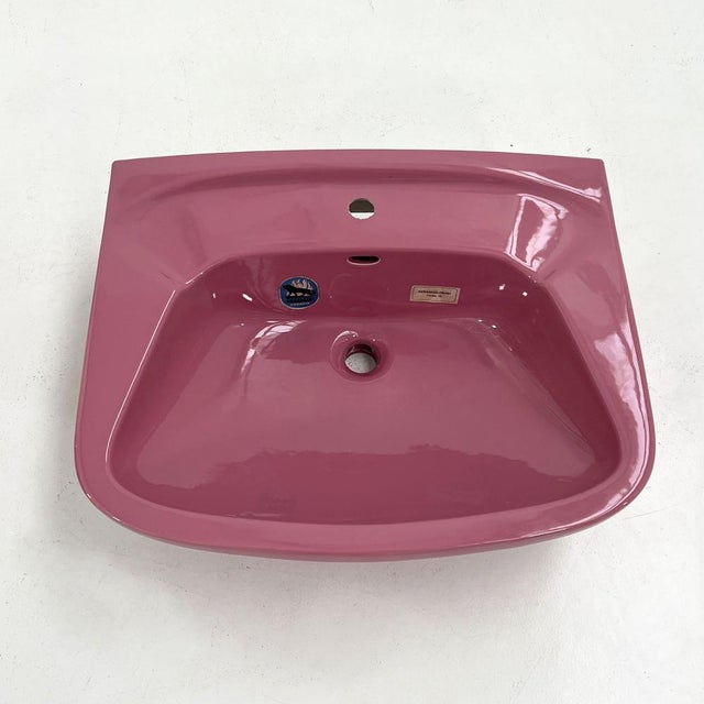Vintage Pink Sink from Keramag Keravit, 1980s For Sale - Image 4 of 9