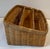Wood Vintage Wicker Letter Basket For Sale - Image 7 of 8