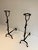This very nice pair of landiers is made of wrought Iron. This is a very nice and fine French world. 17th Century