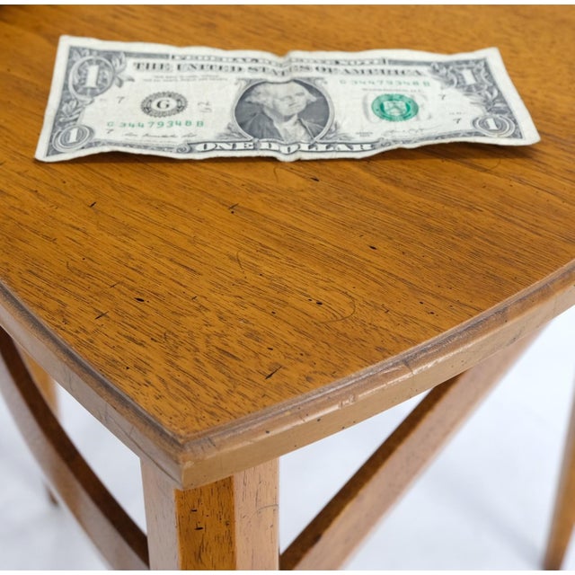 Set of Mid-Century Modern Three Rounded Triangle Shape Nesting Stacking Tables For Sale - Image 9 of 14