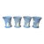 Set of Four 1950s Wedgwood Blue Jasper Posy Pots For Sale
