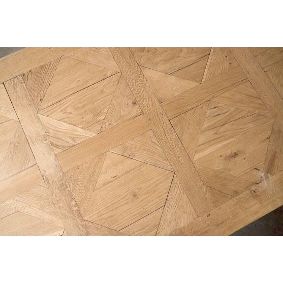 Bleached French Oak Parquetry Dining Table (C. 1900) For Sale In Charleston - Image 6 of 7