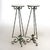 Antique Arts & Crafts Oscar Bach Style Wrought Iron & Marble Plant Stands C1920 For Sale - Image 4 of 11