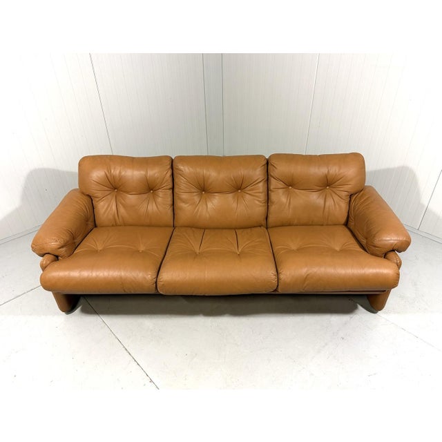 Afra & Tobia Scarpa Leather Coronado Sofa by Tobia & Afra Scarpa for B&B, Italy, 1970s For Sale - Image 4 of 18