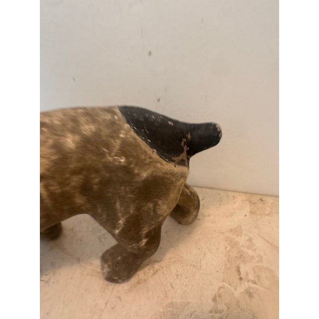 Early 20th Century Early 20th Century French Paper Mâché French Bulldog Figure For Sale - Image 5 of 11