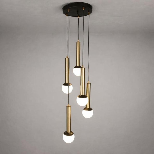 Pendant Lamp in Metal and Glass attributed to Stilnovo,1960s For Sale - Image 11 of 11