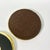 1990s Vintage Hollywood Regency Traditional Brass & Leather Coasters - Set of 5 For Sale - Image 9 of 10