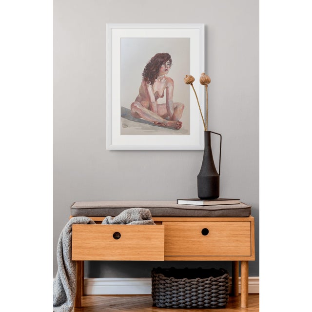 Eternal Spring Original Impressionistic Nude Figure Watercolor on Paper Painting Art by Anna Novick For Sale In Los Angeles - Image 6 of 9