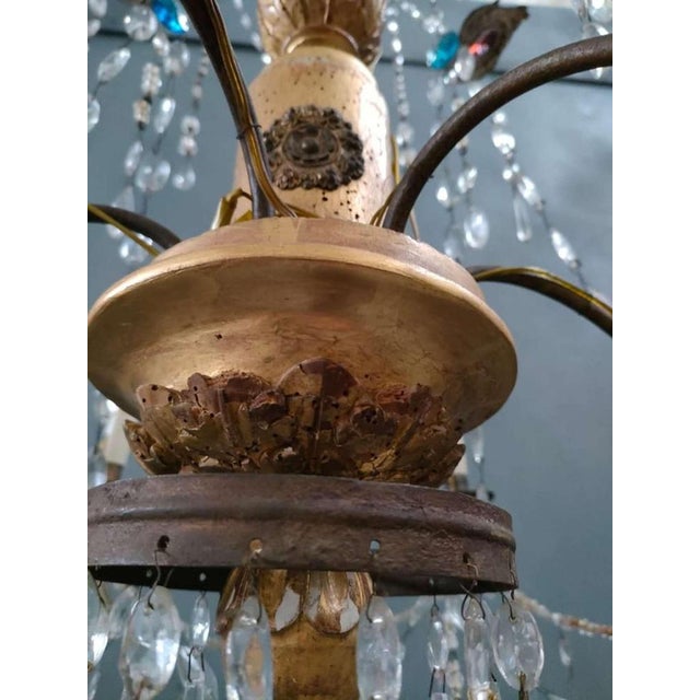 Italian Gilt Chandelier, 1820s For Sale - Image 12 of 15