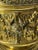 Late 19th Century Antique 1800s French Brass Cachepot Planter With Repousse' Work 10" Diameter For Sale - Image 5 of 10