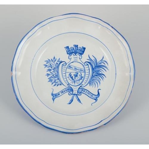 Vintage Dinner Plates in Faience by Emile Gallé for St. Clement, Set of 6 For Sale - Image 6 of 10