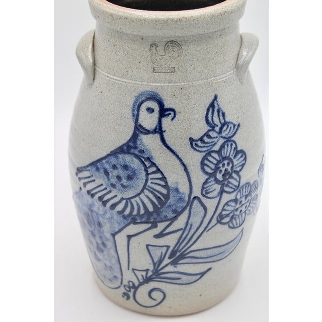 Farmhouse Vintage Salt Glaze Stoneware Crock For Sale - Image 3 of 12