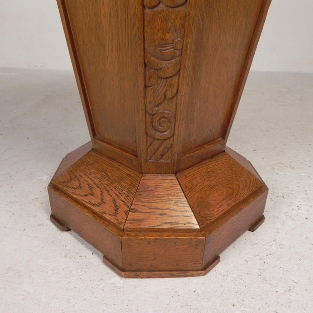 Art Deco Octagonal Oak Side Table, 1930s For Sale - Image 17 of 18