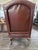 Vintage Century Furniture Leather & Tapestry Oversized Wingback Chair For Sale - Image 9 of 14