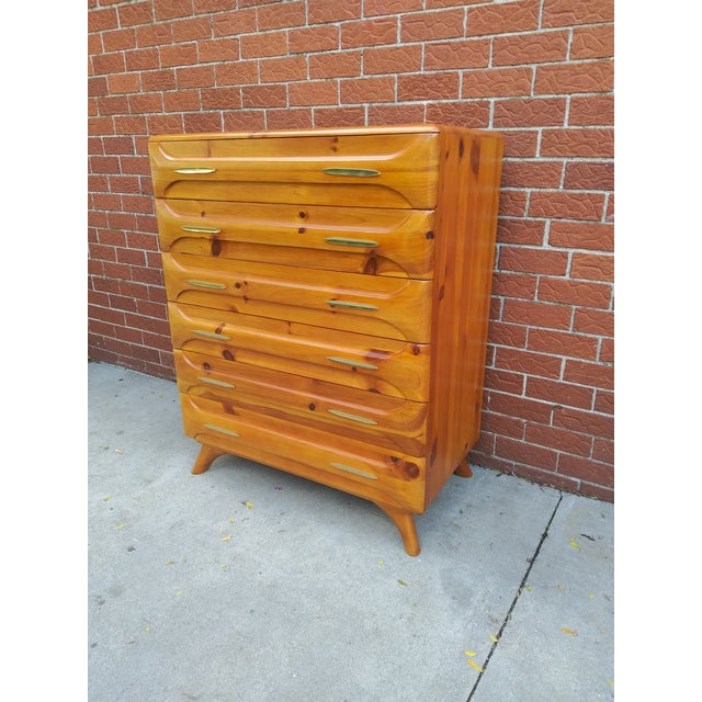 1950s Franklin Shockey Sculpted Pine Chest Of Drawers Chairish