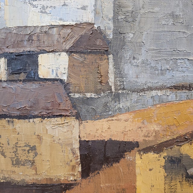 José María García Fernández, Pueblo Castellano, 1980s, Oil Painting on Canvas, Framed For Sale - Image 16 of 18