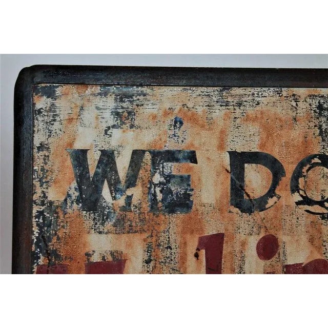 Early 20th Century Early 20th Century Original Painted Street Sign For Sale - Image 5 of 7