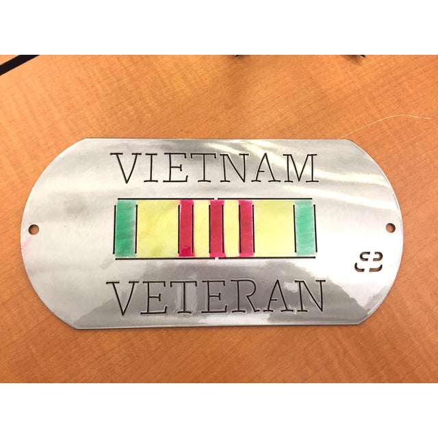 Vietnam Veteran Dog Tag Plaque Chairish