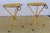 Yellow 1970 Italian Empire Style Pair of Metal Folding Side Table For Sale - Image 8 of 12