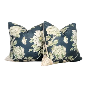 Brunschwig & Fils Les Pivoines Floral Print Pillows - Set of 2