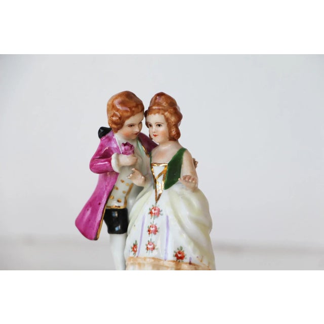 White Meissen Style, Porcelain Figurine Couple, Marked Vista Alegre, Portugal For Sale - Image 8 of 12