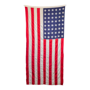 Large Philadelphia q.m. Depot American Flag With 48 Stars c.1940-1950