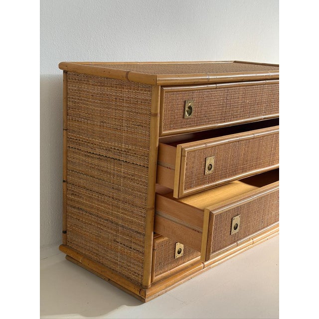 Vintage Rattan Chest of Drawers from Dal Vera, 1970s For Sale - Image 12 of 14