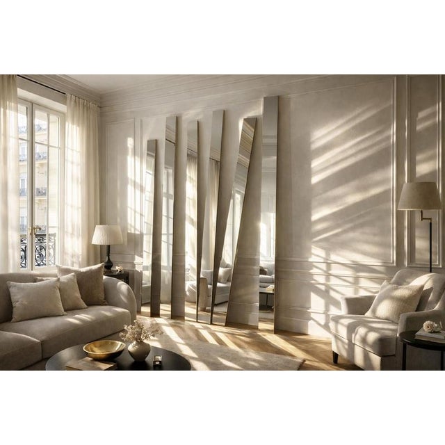 Contemporary Forest Silver Maxi Modular Wall Mirror by GTG Design Couture For Sale - Image 3 of 9