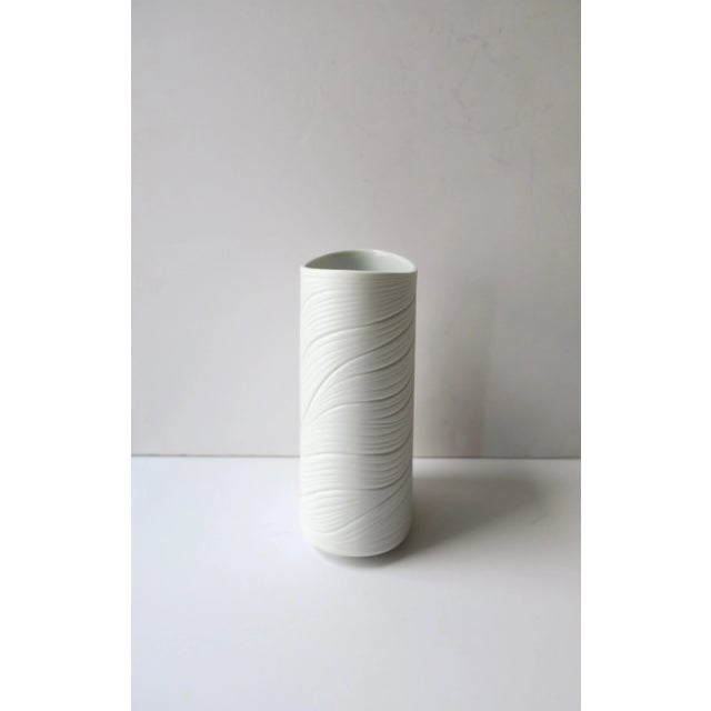 German White Matte Porcelain Vase by Rosenthal Studio Line For Sale - Image 10 of 12