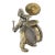 Vintage Italian Handmade Genuine Silver Large Angini Branded Street Artist With Drums Figurine, Made in Arezzo (Tuscany) For Sale