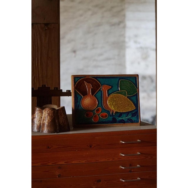 Mid-20th Century Danish Ceramic Relief from Søholm, 1960s For Sale - Image 10 of 18