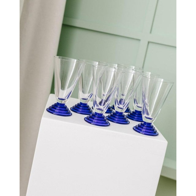 Postmodern Glasses, 1980s, Set of 8 For Sale - Image 4 of 11